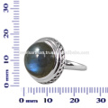 Blue Flash Natural Labradorite Gemstone 925 Sterling Silver Ring Wholesale Jewelry